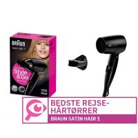
							
								Braun Satin Hair 1 Style&Go HD130
								
									- Bedste rejsehårtørrer
								
							
						